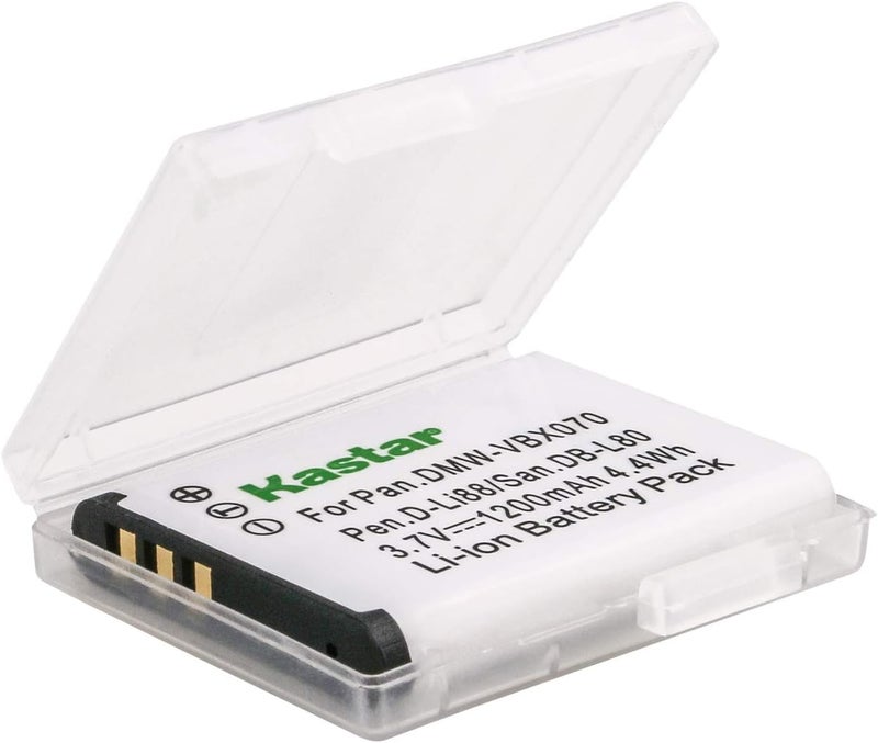 Kastar Kastar VBX070 Battery 2 Pack for Pentax DLi88 Panasonic VWVBX070 Sanyo DBL80 DBL80AU  Pentax Optio H90 P70 P80 W90 WS80 Panasonic HXDC1 DC2 DC10 DC15 WA10 HMTA2 TA20 Camera  - Image 3