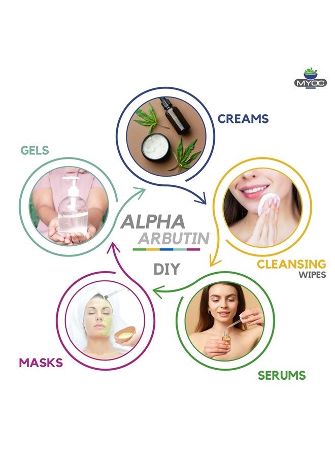 Myoc Myoc Alpha arbutin Powder-30gm 100% Pure Cosmetic Grade Raw Material with no adulterants For DIY and skincare industrial use- Skin Serums & Toners/manage dark spots, Promotes clean & clear skin  - Image 5