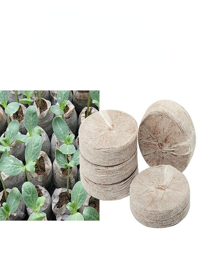 Generic 5 Pack Seedling Blocks Nutrient Soil Compressed Non-woven Coconut Coir Seed Starter Pots Seedling Trays for Home Garden Seedling  - Image 1