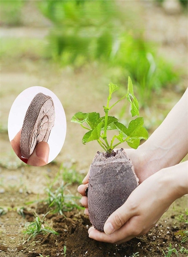 Generic 5 Pack Seedling Blocks Nutrient Soil Compressed Non-woven Coconut Coir Seed Starter Pots Seedling Trays for Home Garden Seedling  - Image 3