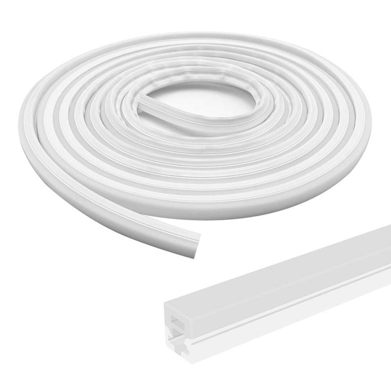 نظام قناة LED سيليكون BIRRAY 164FT5M على شكل U 12x12mm ضوء نيون DIY مقاوم للماء IP67 لتركيب أضواء LED شريط 8mm للديكور الداخلي والخارجي