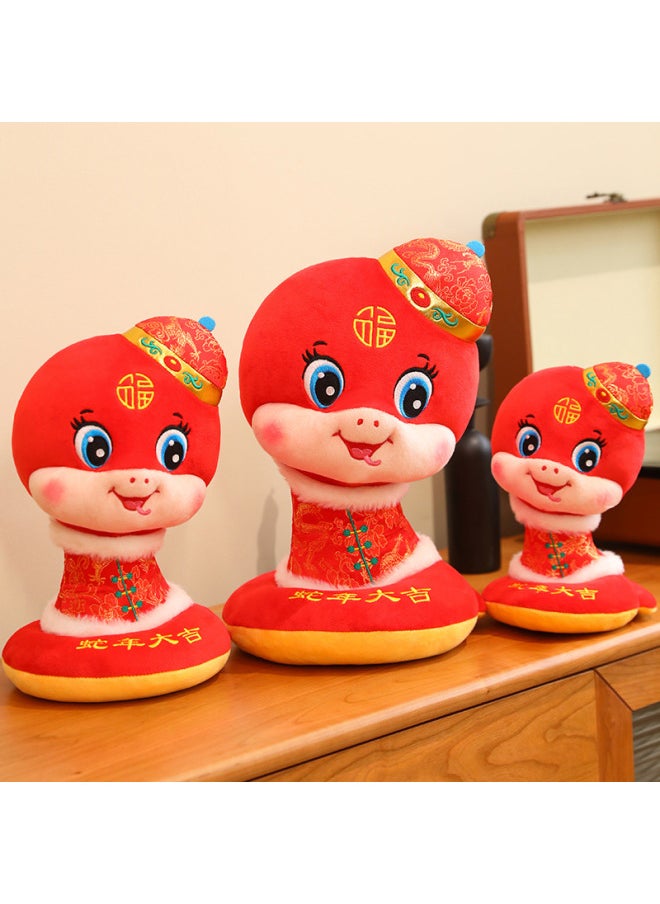 Generic - 2025 Year Of The Snake Mascot Plush Toy Tang Coat Snake Doll Cute Little Snake Doll Annual Meeting Event Gift Logo-Specifications:Tang Suit Snake-Color:28cm - Image 1