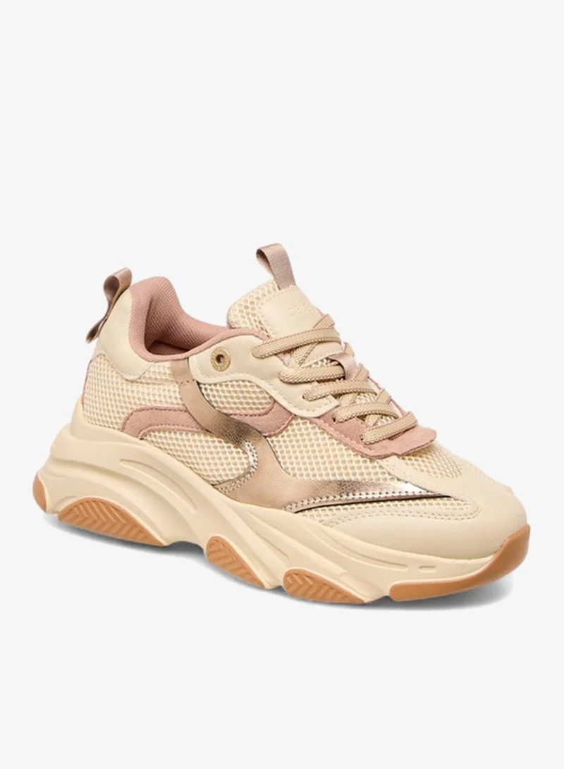 Celeste Women's Panelled Lace-Up Sneakers with Pull Tab