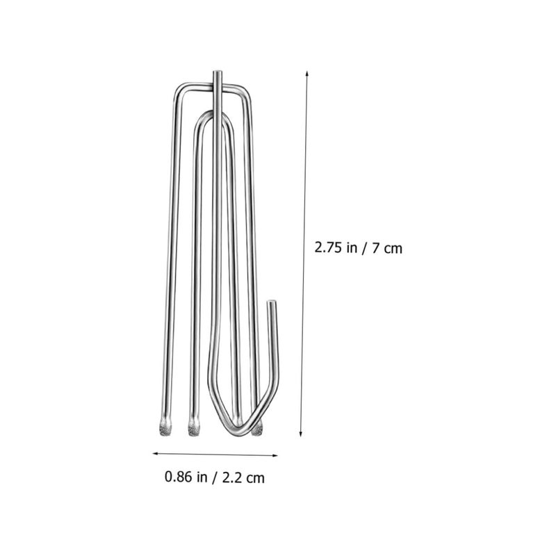 Unomor 30pcs Stainless Steel Curtain Pleater Hooks Four Design for Easy Installation - Image 3