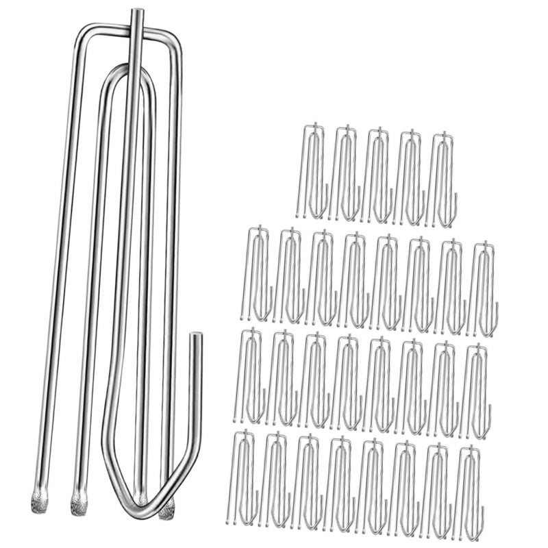 Unomor 30pcs Stainless Steel Curtain Pleater Hooks Four Design for Easy Installation - Image 2