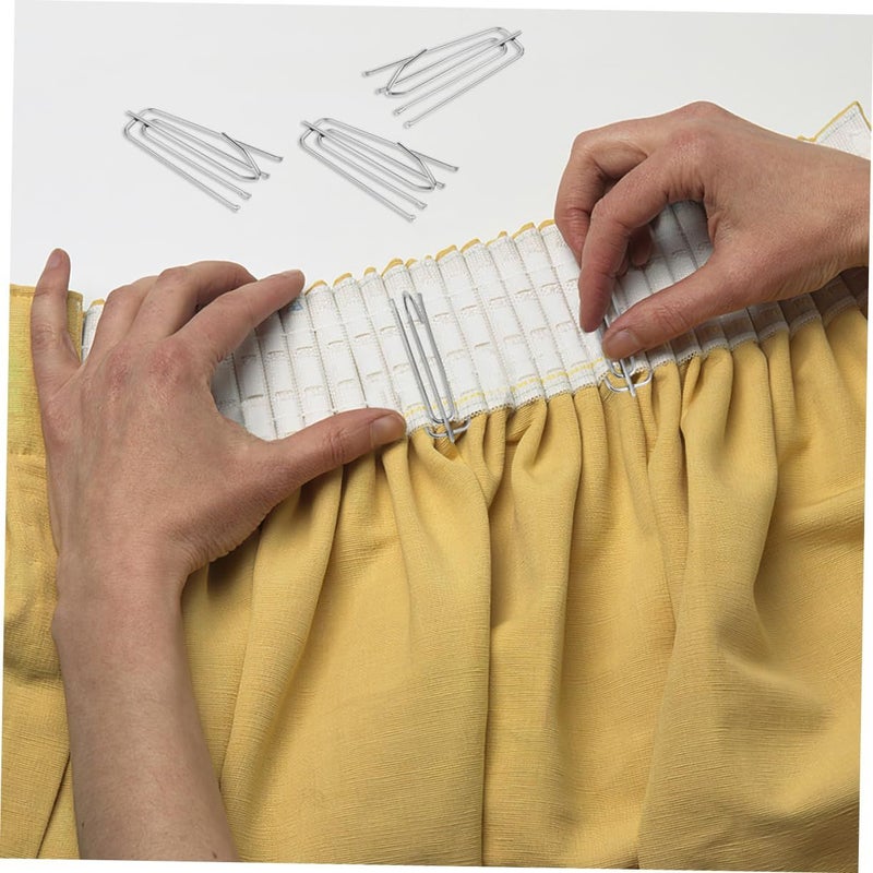 Unomor 30pcs Stainless Steel Curtain Pleater Hooks Four Design for Easy Installation - Image 5