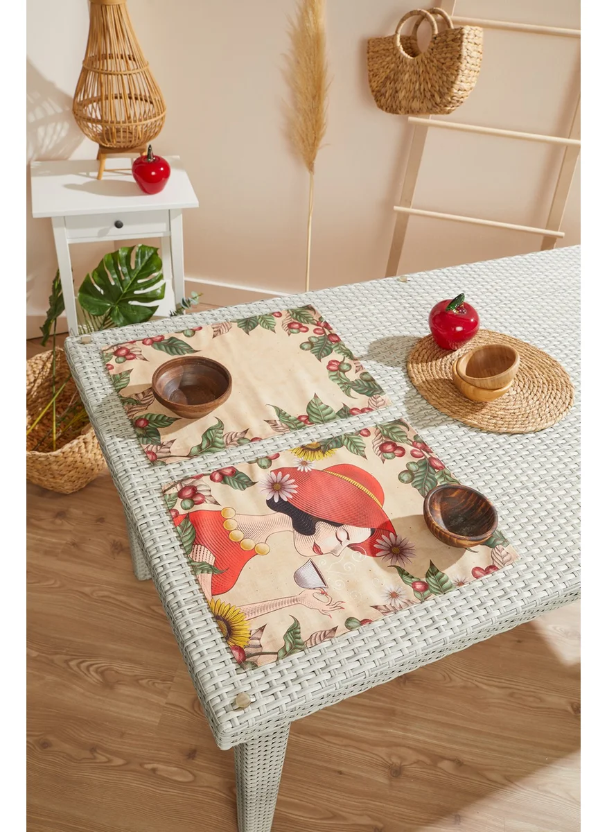 Ays Home Bohemian Style Women 4-Piece Placemat Set