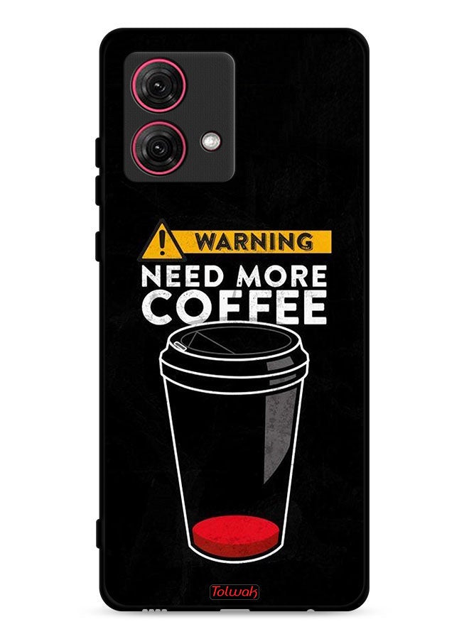 Tolwak Motorola Moto G84 5G Protective Case Cover Need More Coffee - Image 1