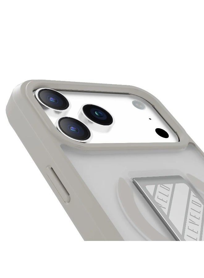 LEVELO iPhone 17 Pro MagSafe Morphix Clara Grip Case with Shock-Resistant Bumper and Strong Magnets -Silverstone - Image 5