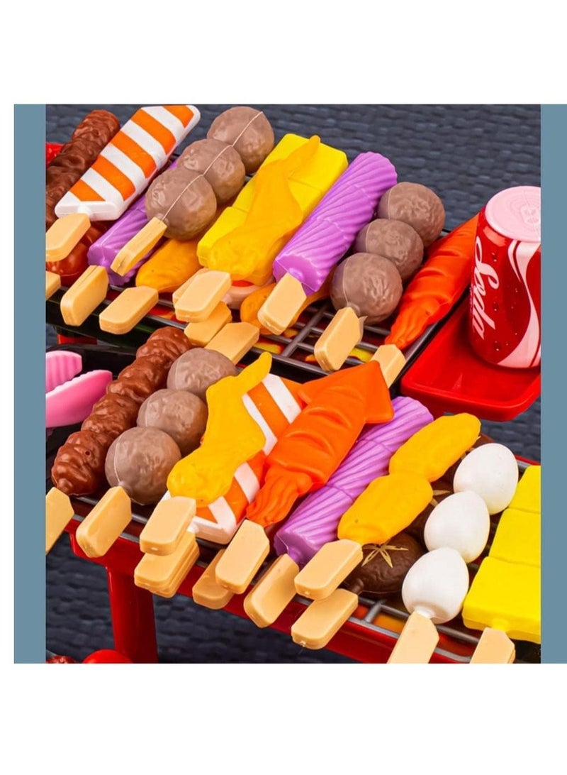 Barbecue Game Set Children's Interactive Barbecue Game Food Cooking Game Set Barbecue Kitchen Cooking Tools Preschool Camping Set For Boys And Girls Gifts (27 Pieces) - Image 5