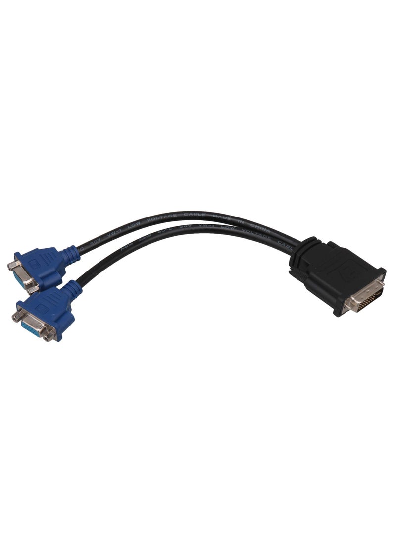 BQLZR BQLZR DVI-Male DVI-I to VGA Female Monitor Video Splitter Adapter Cable for Duplicating Images,Only Divider Line Can be Used at a Time  - Image 2