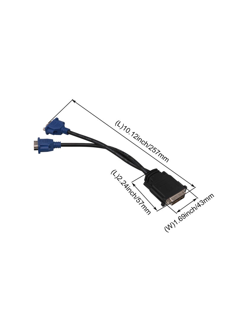 BQLZR BQLZR DVI-Male DVI-I to VGA Female Monitor Video Splitter Adapter Cable for Duplicating Images,Only Divider Line Can be Used at a Time  - Image 5