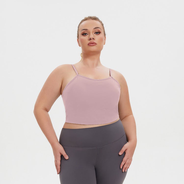 Plus Size Yoga Underwear Women'S Naked Skin-Friendly Back Shaping Chubby Girl One-Piece Fitness Running Sports Vest - Image 3