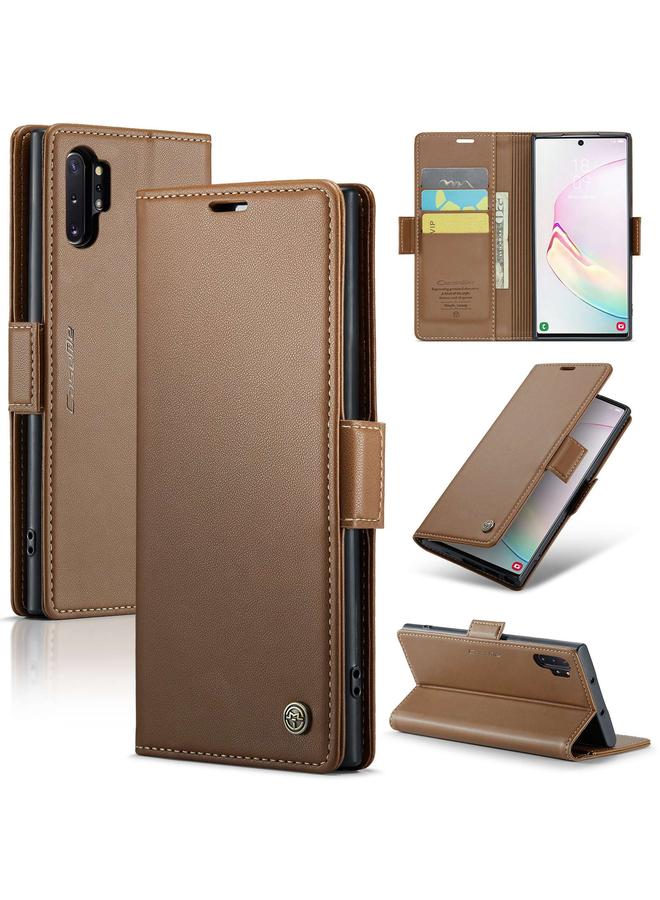 Case For Samsung Galaxy Note10+ 023 Butterfly Buckle Litchi Texture RFID Anti-theft Leather Phone Case