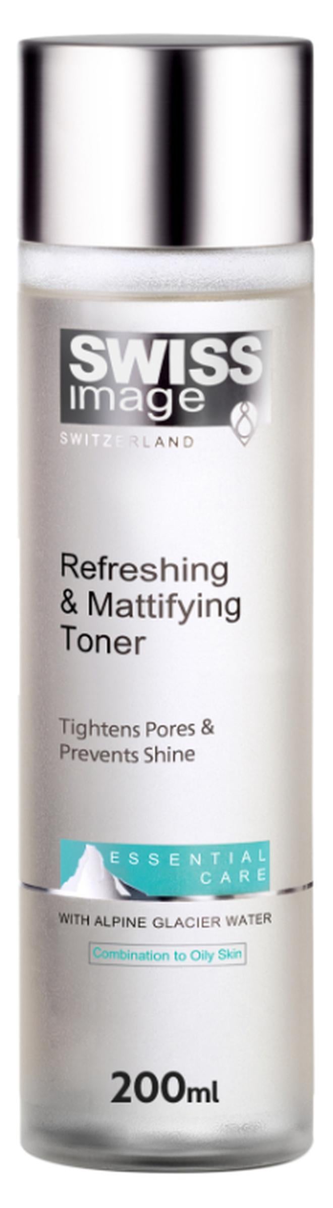 SWISS image تونر وجه منعش ومطفي 200 مل للتحكم في الزيوت، وشد المسام وتهدئة البشرة تونر مرطب للوجه للبشرة الدهنية والمعرضة لحب الشباب والمختلطة للرجال والنساء صنع في سويسرا - Image 1