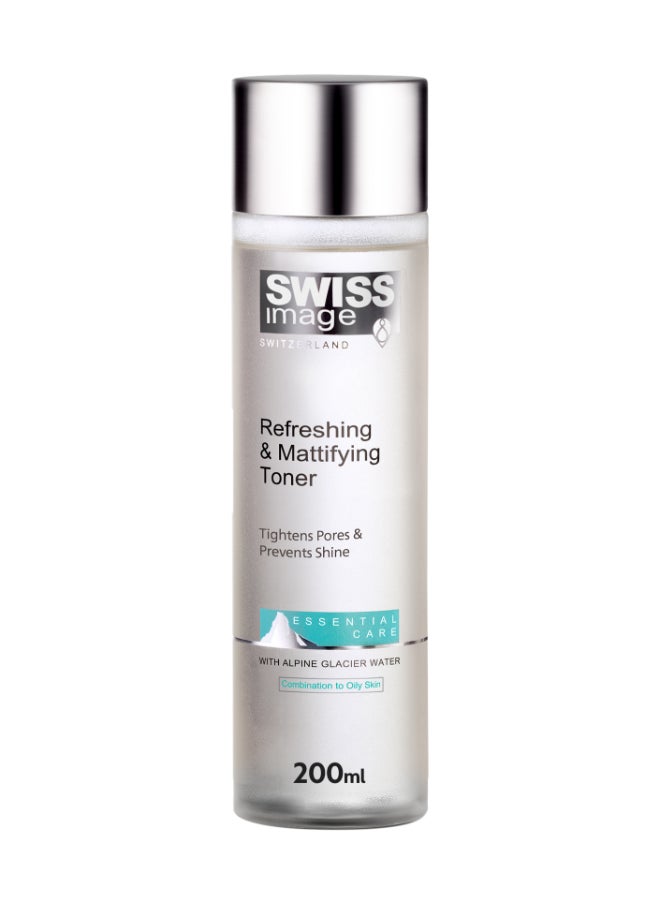 SWISS image Face Toner Refreshing & Mattifying 200 ml Oil Control, Pore Tightening & Skin Calming Hydrating Face Toner for Oily, Acne-Prone & Combination Skin For Men & Women Swiss Made  - Image 1