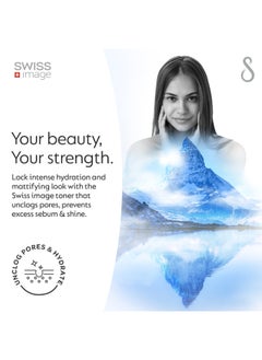 SWISS image Face Toner Refreshing & Mattifying 200 ml Oil Control, Pore Tightening & Skin Calming Hydrating Face Toner for Oily, Acne-Prone & Combination Skin For Men & Women Swiss Made  - Image 2