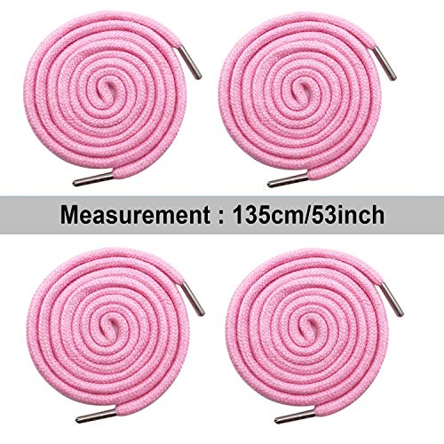 Luckkyme 20 Pack Replacement Drawstrings Drawcords for Pants Sweatpants Hoodies Scrubs Jackets Shorts Tool 53" Long (Pink) - Image 2