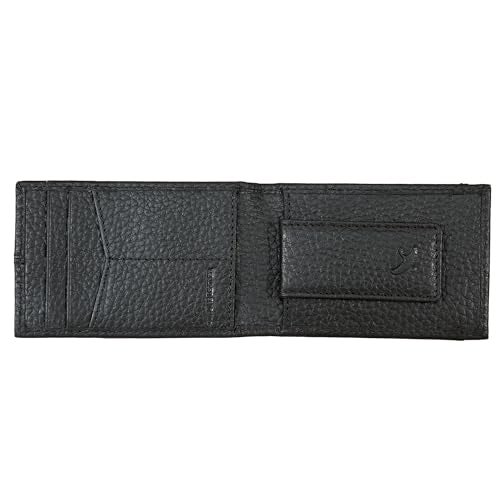 Eddie Bauer Men's Rugged Leather Bifold Wallet | Money Clip | RFID Protection | ID Window | Genuine Leather | EDC, Rugged Leather - Black w/Money Clip, One Size - Image 4
