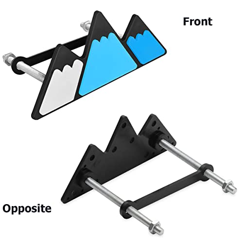 AICEL Tri-Color Grille Emblem for Car, 3 Color Snow Mountain Sticker Decoration, Triangle Badge Decal for Auto Bumper, Automotive Exterior Accessories, Universal Fit for Tacoma/4Runner/Tundra（Blue） - Image 4