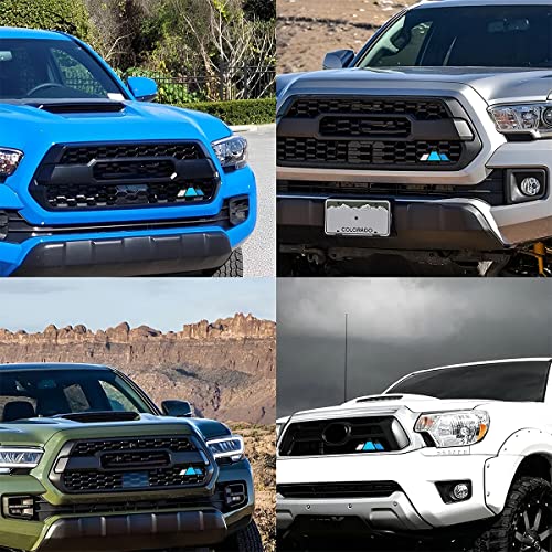 AICEL Tri-Color Grille Emblem for Car, 3 Color Snow Mountain Sticker Decoration, Triangle Badge Decal for Auto Bumper, Automotive Exterior Accessories, Universal Fit for Tacoma/4Runner/Tundra（Blue） - Image 5