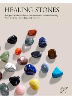 Kalifano KALIFANO Bulk Tumbled Stones (1,000+ Carats) Random Assortment of Polished High Energy Reiki Crystals  - Image 2