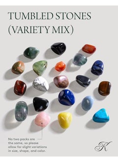 Kalifano KALIFANO Bulk Tumbled Stones (1,000+ Carats) Random Assortment of Polished High Energy Reiki Crystals  - Image 4