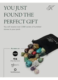 Kalifano KALIFANO Bulk Tumbled Stones (1,000+ Carats) Random Assortment of Polished High Energy Reiki Crystals  - Image 5