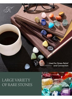 Kalifano KALIFANO Bulk Tumbled Stones (1,000+ Carats) Random Assortment of Polished High Energy Reiki Crystals  - Image 3