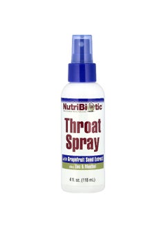 Nutribiotic NutriBiotic, Throat Spray with Grapefruit Seed Extract plus Zinc & Menthol, 4 fl oz (118 ml)  - Image 1