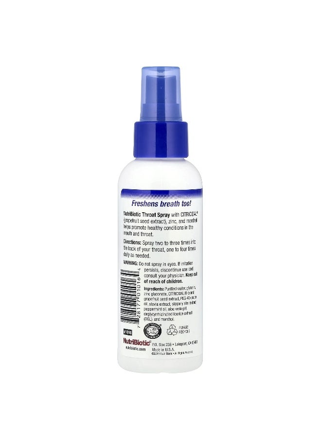 Nutribiotic NutriBiotic, Throat Spray with Grapefruit Seed Extract plus Zinc & Menthol, 4 fl oz (118 ml)  - Image 2