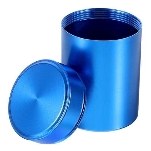 YBEATY Small Pill Case Metal Portable Aluminium Alloy Round Pill Box Container Waterproof Pocket Medicine Box Holder Organizer Travel Camping Daily Outdoor Supplements Bottle for Vitamin Fish Oils - Image 2