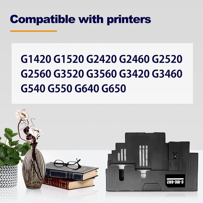 LAIPENG MC-G02 Compatible Maintenance Cartridge for Canon PIXMA G1420 G1520 G2420 G2460 G2520 G2560 G3520 G3560 G3420 G3460 G540 G550 G640 G650 000000 Maintenance - Image 2