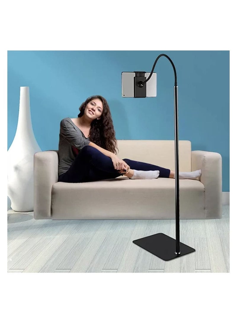 iPad Tablet & Mobile Phone Holder Gooseneck Stand, 360 Roating Adjustable Floor Stand for Apple iPad Pro 12.9, iPad Pro 11, iPad Pro 10.5, and All others 4.7 to 13 inch