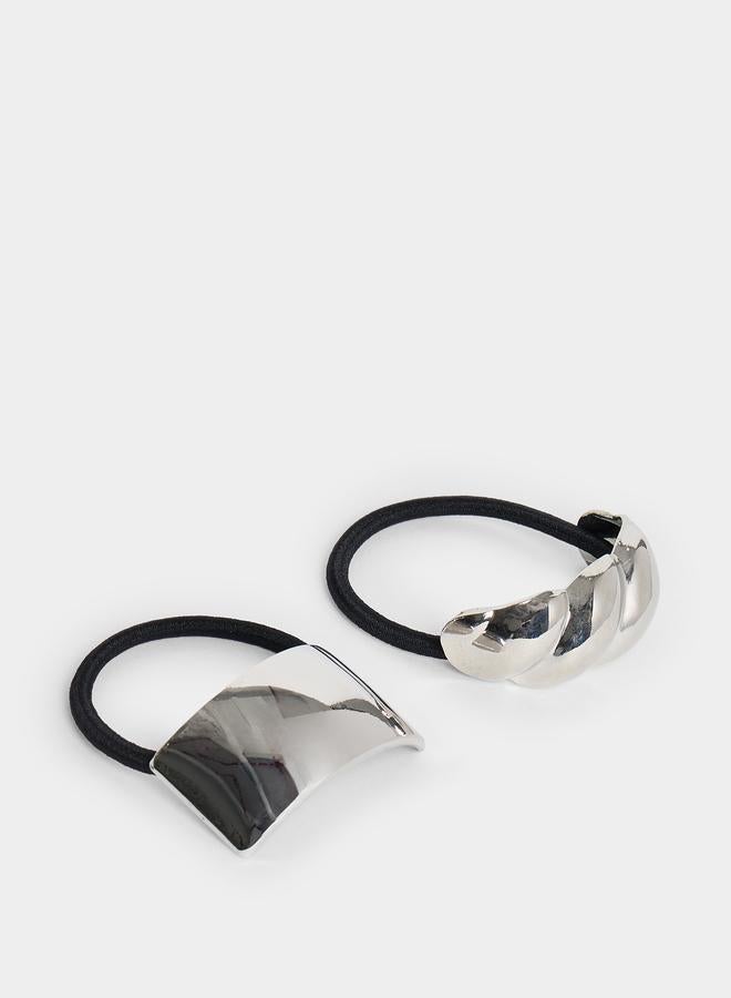 ستايلي طقم مكون من 2 رباط شعر معدني - Image 1
