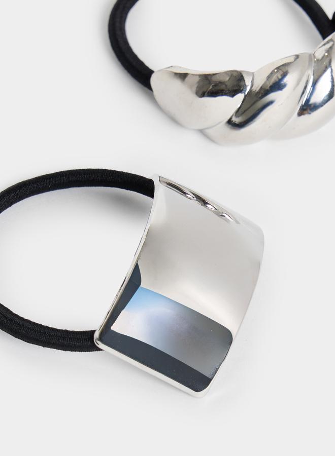 ستايلي طقم مكون من 2 رباط شعر معدني - Image 2