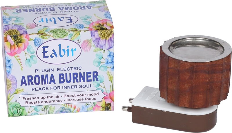 Eabir Wood Camphor Burner for Home|Kapoor Dani for Puja I Camphor Burner|Camphor Diffuser for Home Fragrance, Brown - Image 2