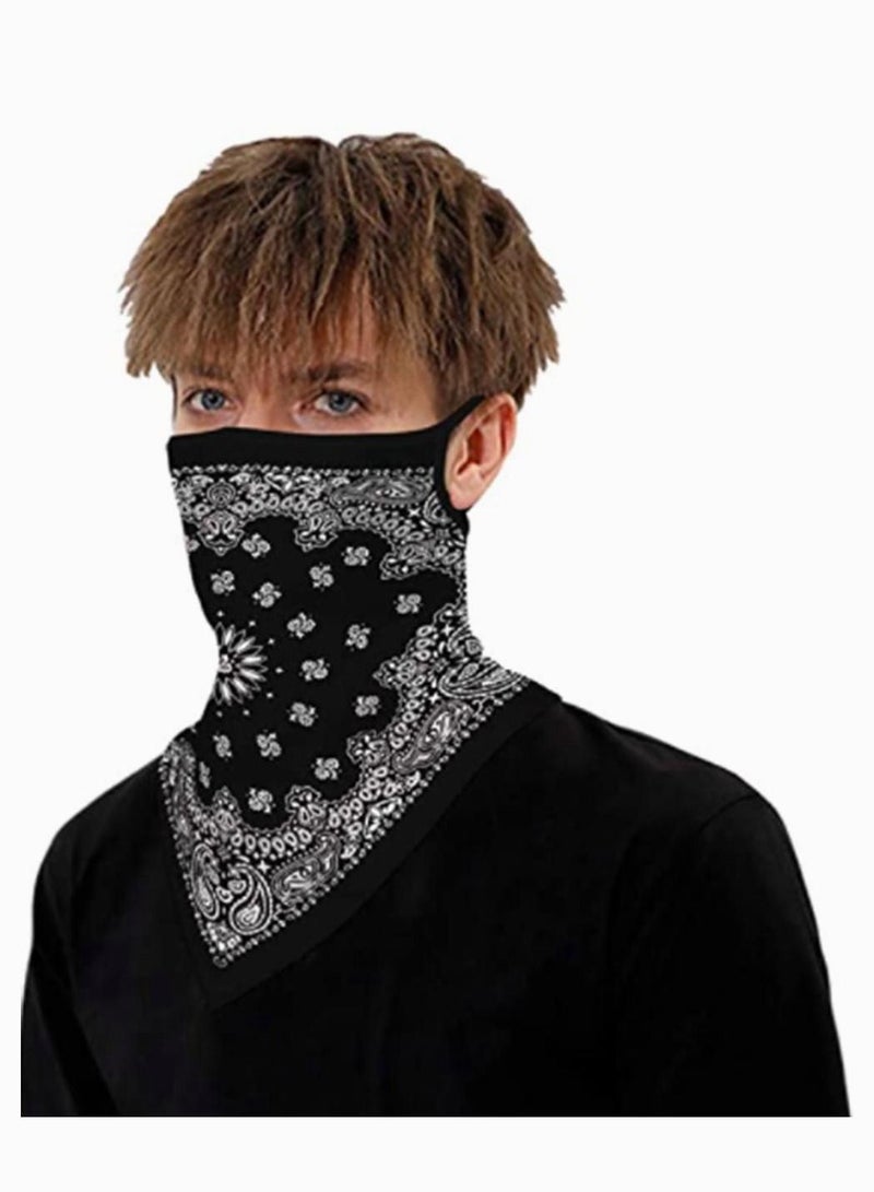 Y&D Earloop Mask, SYOSI Foldable Bandanas Face Mask Men Women, Neck Gaiter UV Sun Triangle Cycling Outdoor Sunscreen Windproof for Dust Outdoors Sports  - Image 2