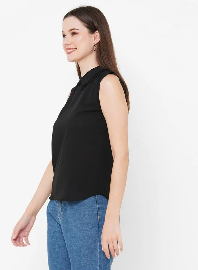 Mish Mish Lace Insert Sleeveless Top