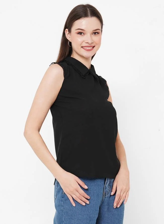 Mish Mish Lace Insert Sleeveless Top