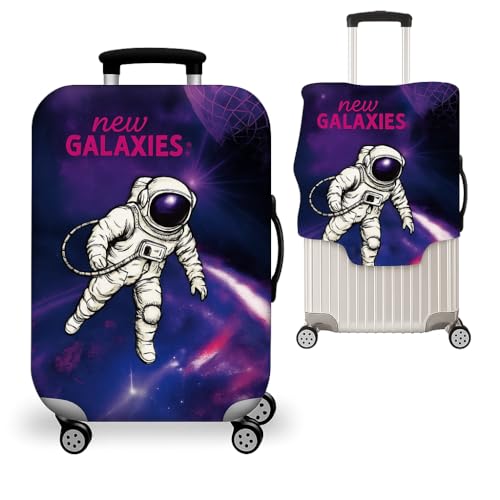 Handcuffs Luggage Cover Trolley Travel Covers, Washable Dust Proof Anti-Scratch Suitcase Protector (Multicolour-Astronaut, S (18"-22")) - Image 1