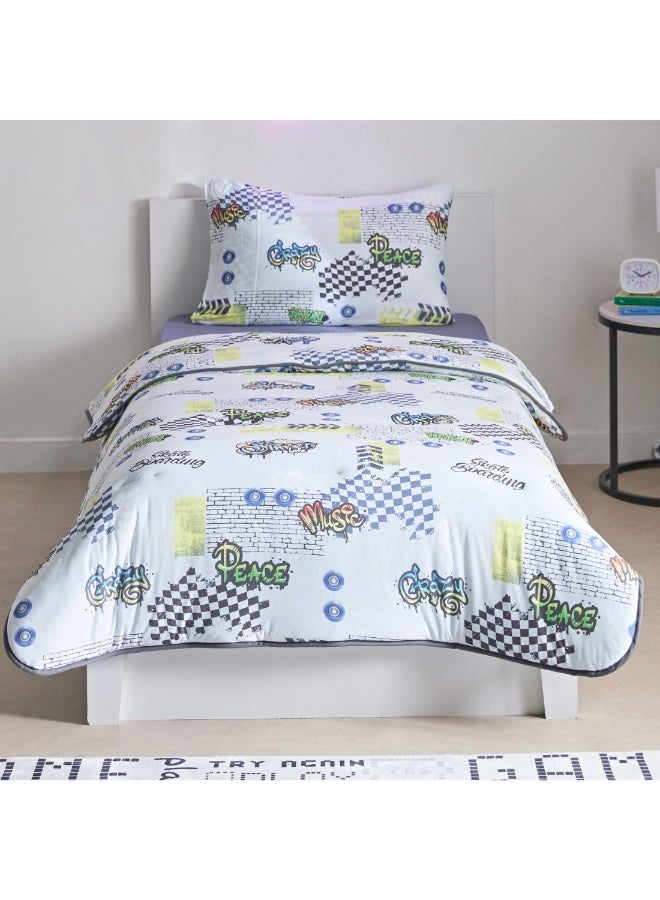 Home Box Tom Gearhead Skate 2-Piece Single Microfibre Printed Jersey Comforter Set 135 X 220 Cm  - Image 5