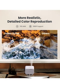 Yaber YABER L2 PLUS LCD PROJECTOR 700 ANSI LUMENS, 1080P, JBL DUAL 8W DOLBY, AUTO FOCUS & AUTO KEYSTONE CORRECTION, ADJUSTABLE STAND, LICENSED SMART OS  - Image 4