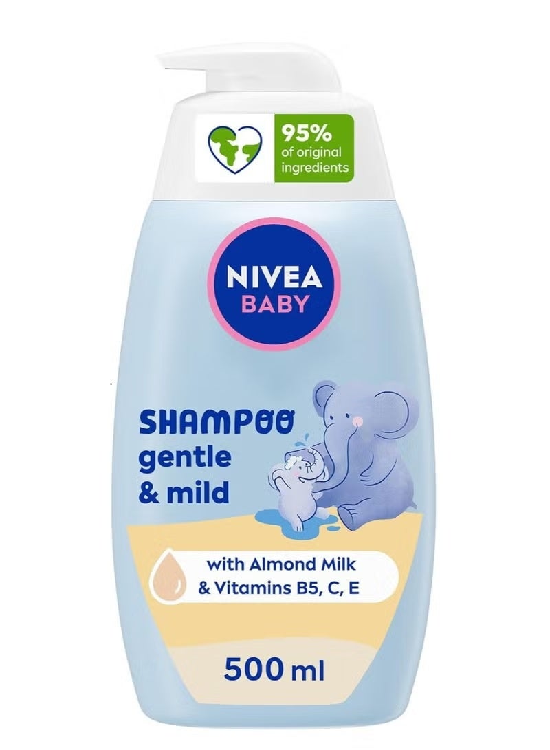 Nivea Baby Shampoo Gentle And Mild With Almond Milk & Vitamins B5 C E 500ml