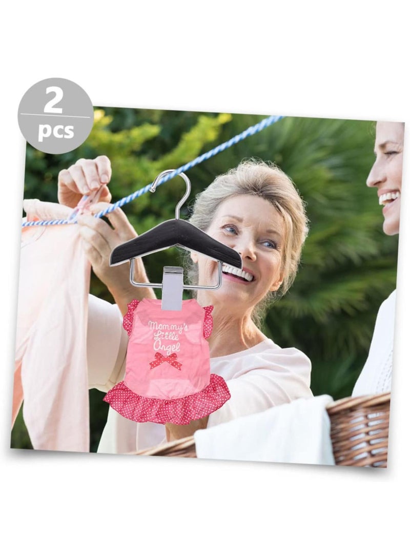 GGOOT 2pcs Pet Clothes Hanger for Dogs and Cats Skirt Clip Organizer for Pets Easy to Use Clothes Storage - Image 5