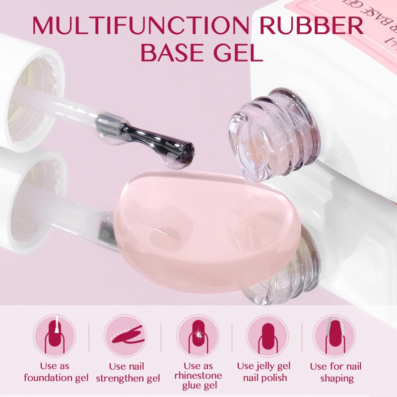 SAVILAND Builder Gels Nail Kit - 60g Nude Pink Nail Extension Gel Set Nail Strengthen Hard Gel Nail Art Manicure Set with 10pcs Acrylic Nail Brush & 100pcs Nail Forms for Beginners - Image 5