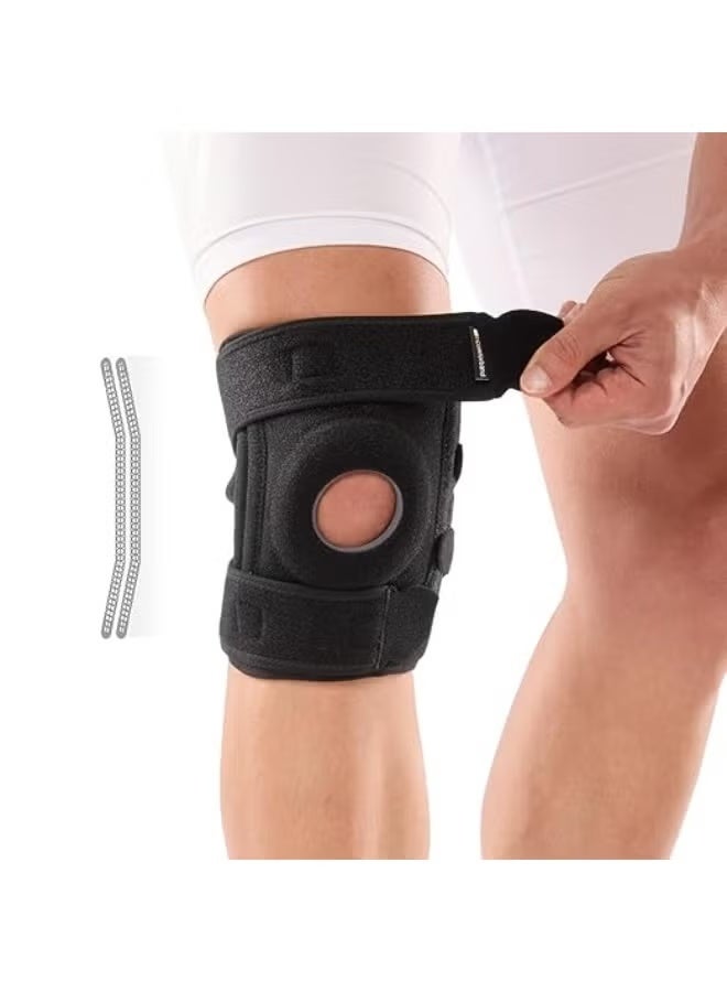 Adjustable Knee Brace Support - Durable Patellar Tendon Support with Side Stabilizer - Easy-to-Use Compression Brace for Knee Pain, Running & Daily Use - Men & Women - Image 1