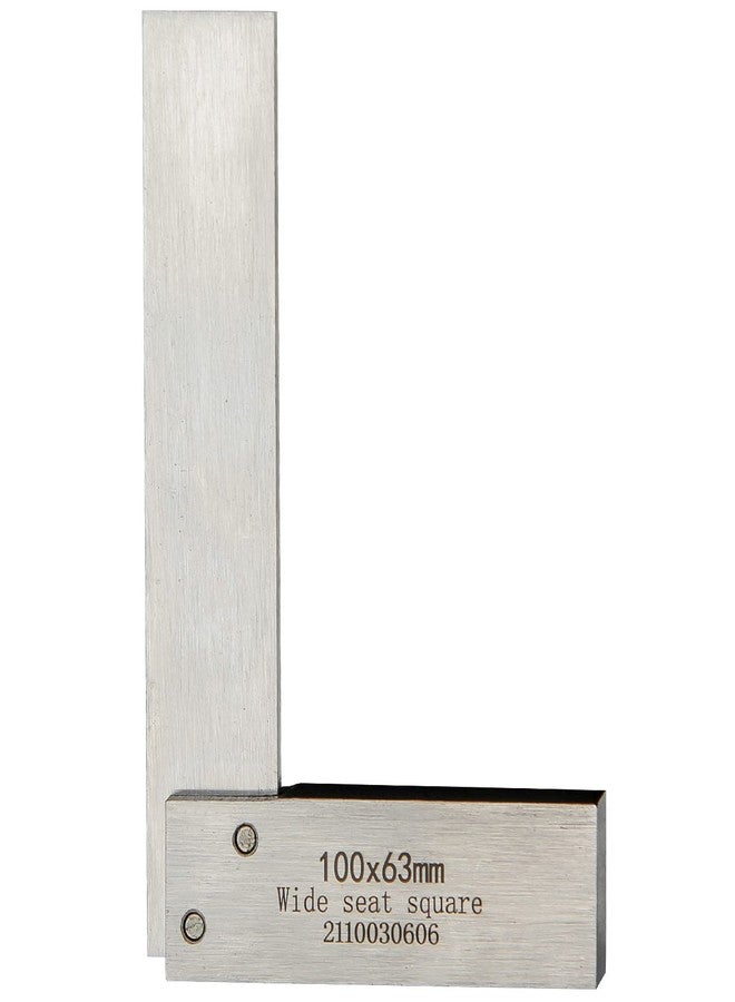 Boomgood Machinist Square Precision Engineer Wide Seat Square 90 Right Angle Ground Hardened Steel Angle Ruler 4 x 2.5 Inch - Image 2