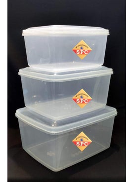 SPC SPC Multipurpose Plastic Stackable Organizer Large Storage Container Box for books, toys, clothes, food items, office files, shoes. set of 3 boxes Rectangular  - Image 1