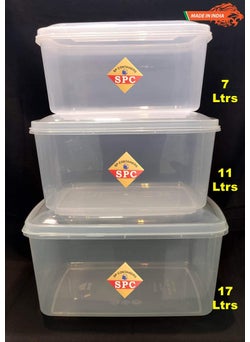 SPC SPC Multipurpose Plastic Stackable Organizer Large Storage Container Box for books, toys, clothes, food items, office files, shoes. set of 3 boxes Rectangular  - Image 2